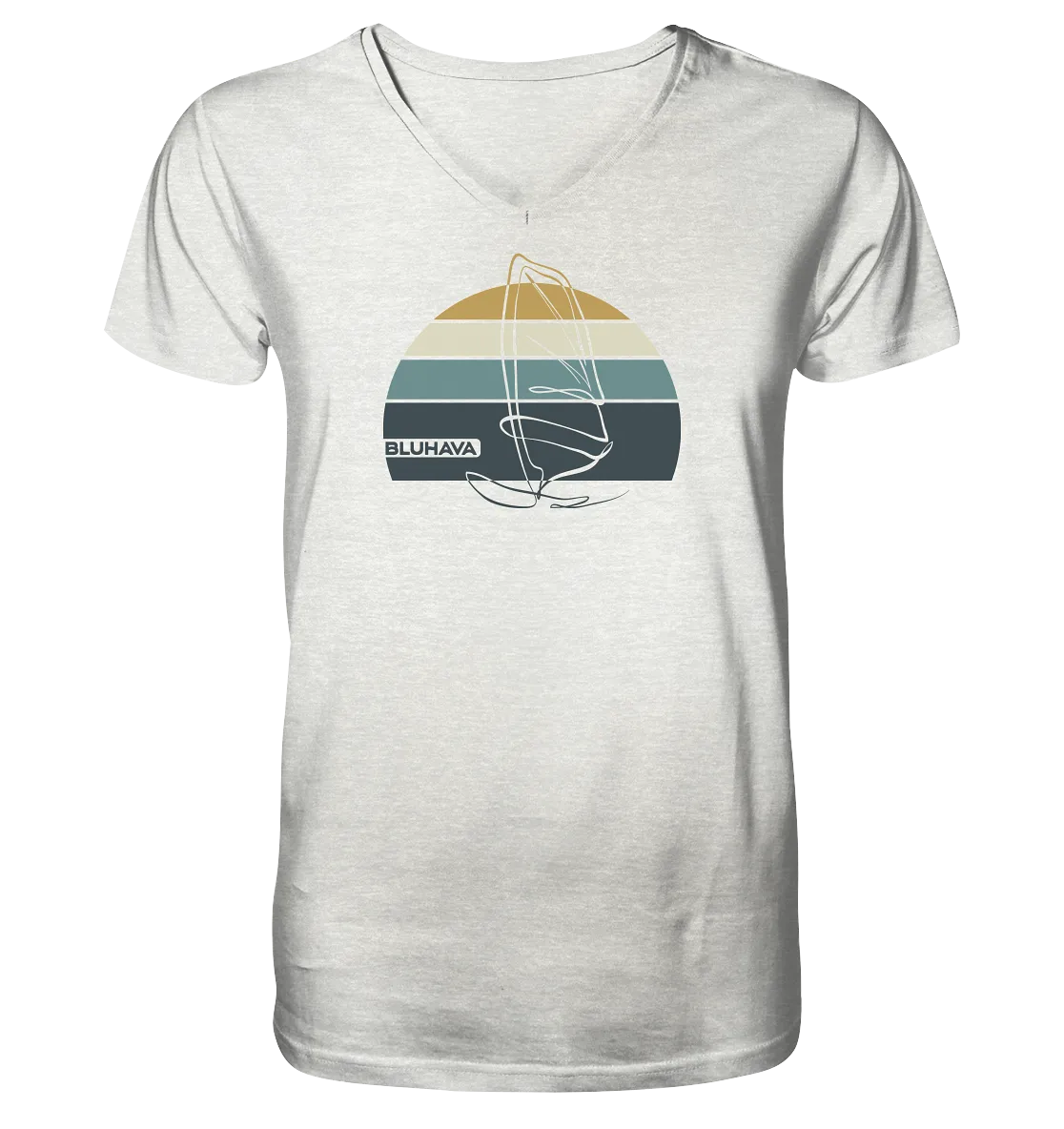 "Sunset WindsurflIiner" - Herren Premium Organic V-Neck Shirt