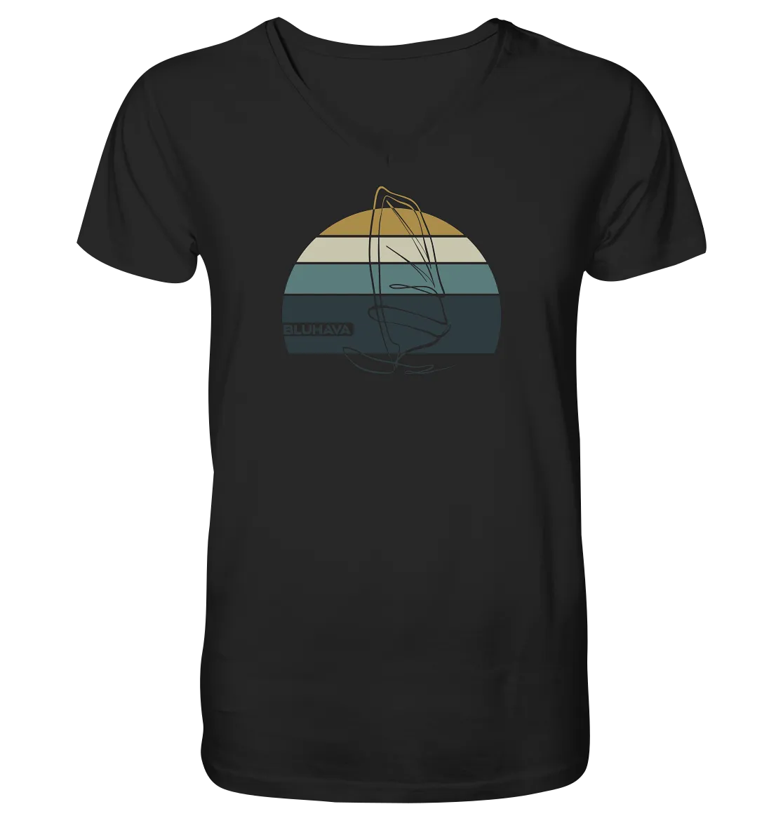 "Sunset WindsurflIiner" - Herren Premium Organic V-Neck Shirt