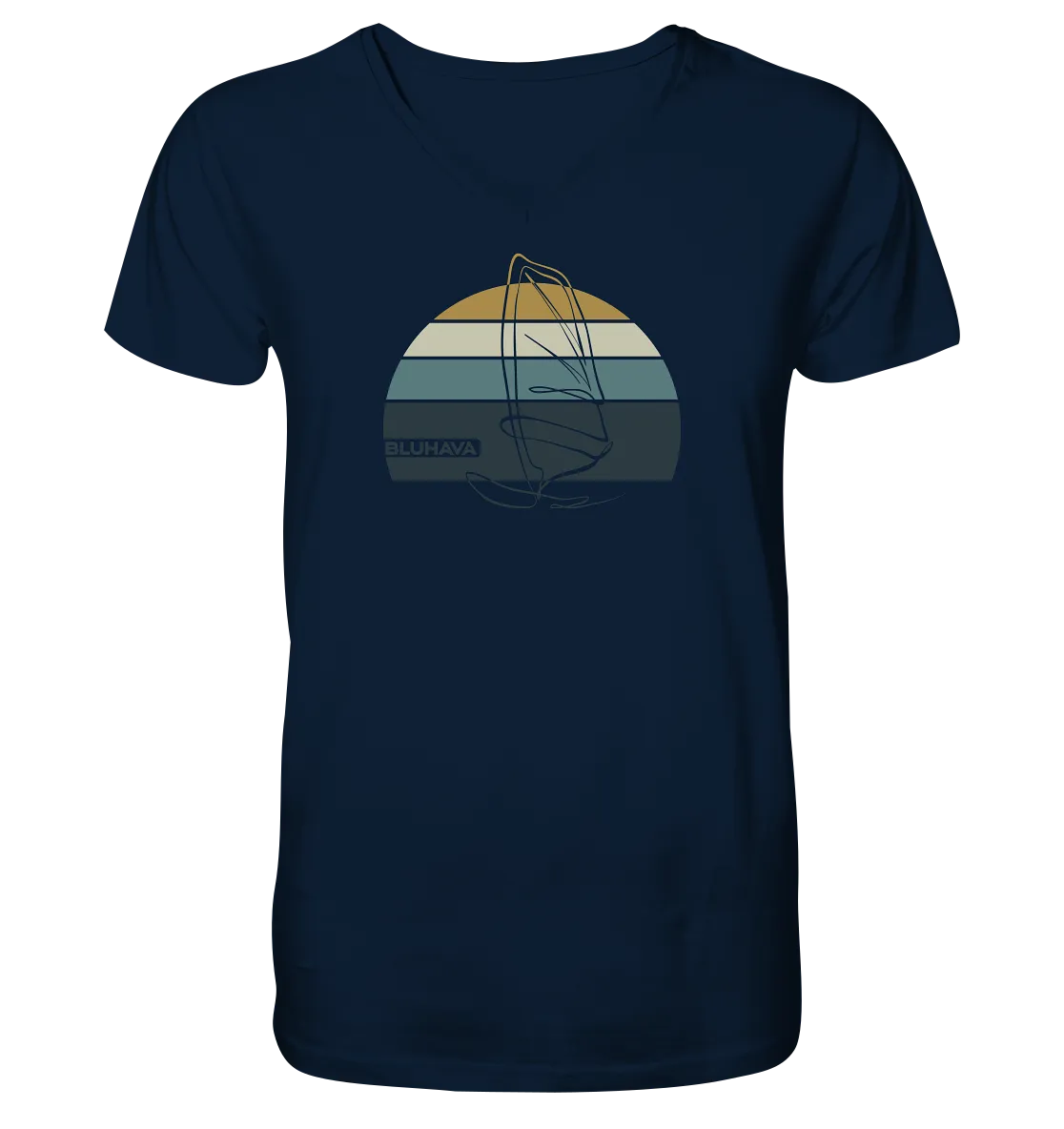 "Sunset WindsurflIiner" - Herren Premium Organic V-Neck Shirt