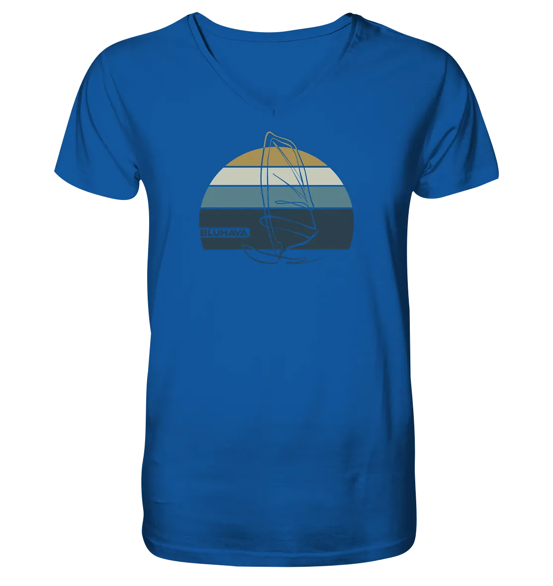 "Sunset WindsurflIiner" - Herren Premium Organic V-Neck Shirt