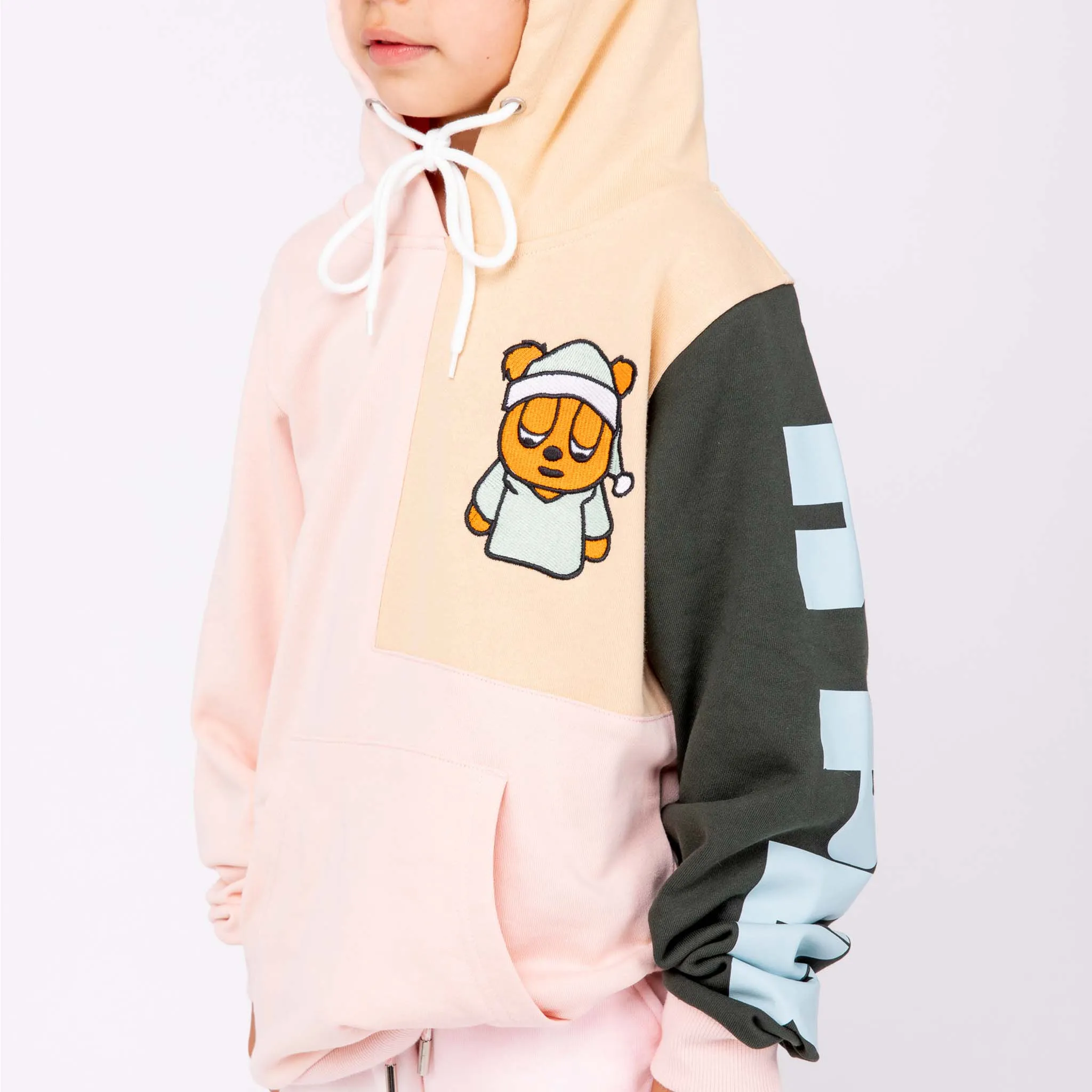 Sleepy Bear Color Block Hoodie