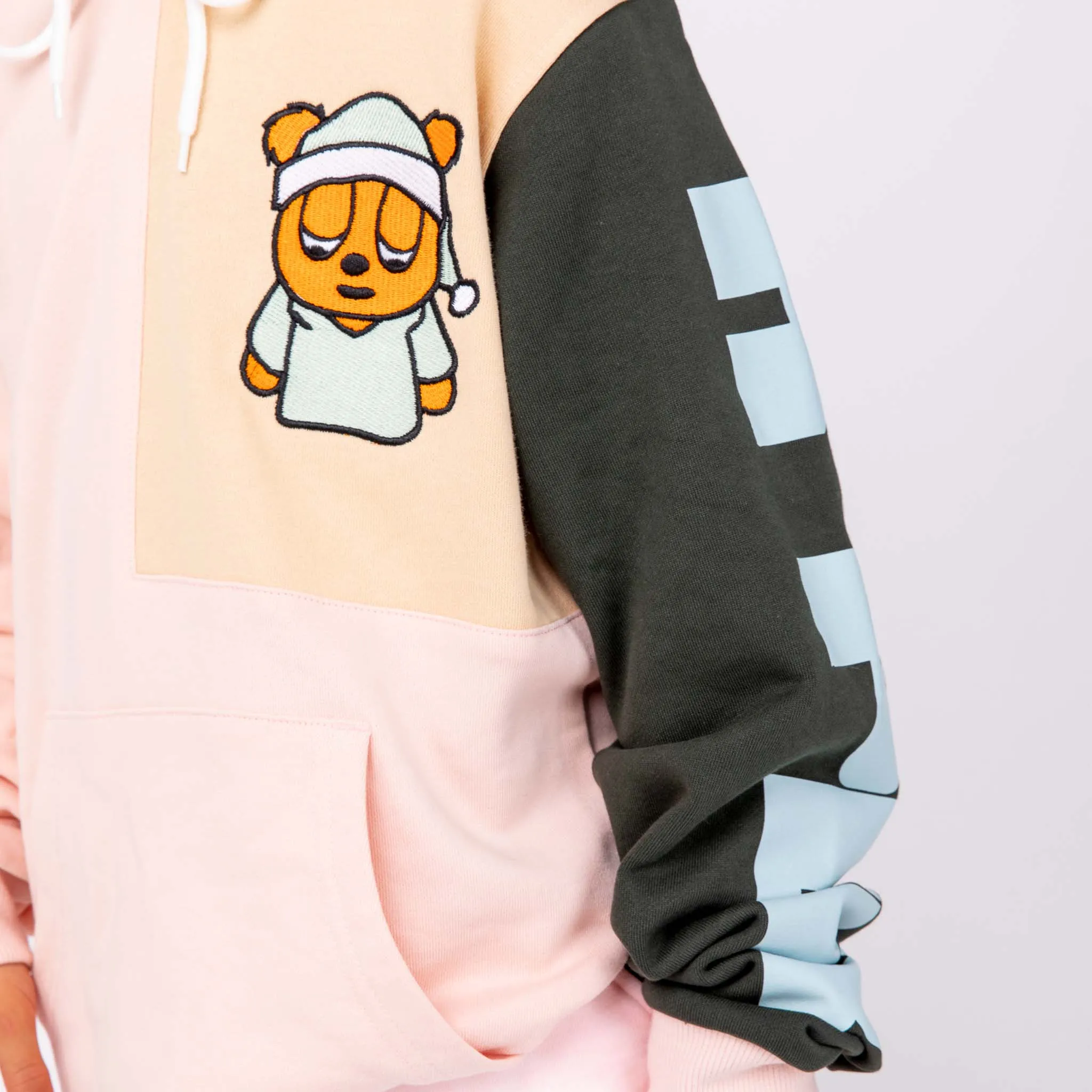 Sleepy Bear Color Block Hoodie