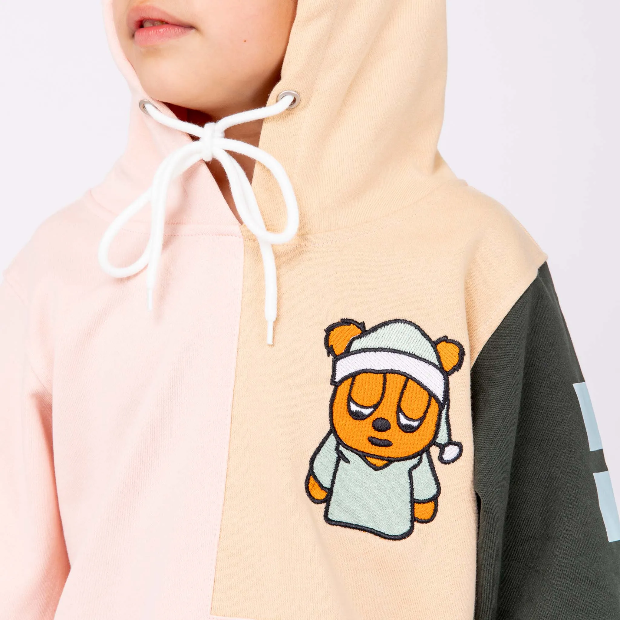 Sleepy Bear Color Block Hoodie