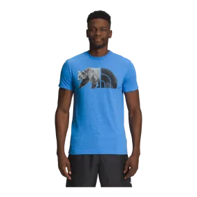 Mens Short Sleeve Tri-Blend Bear Graphic Tee