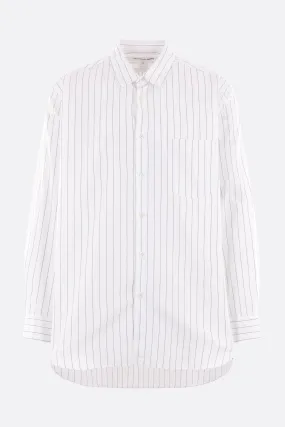 striped poplin oversized shirt