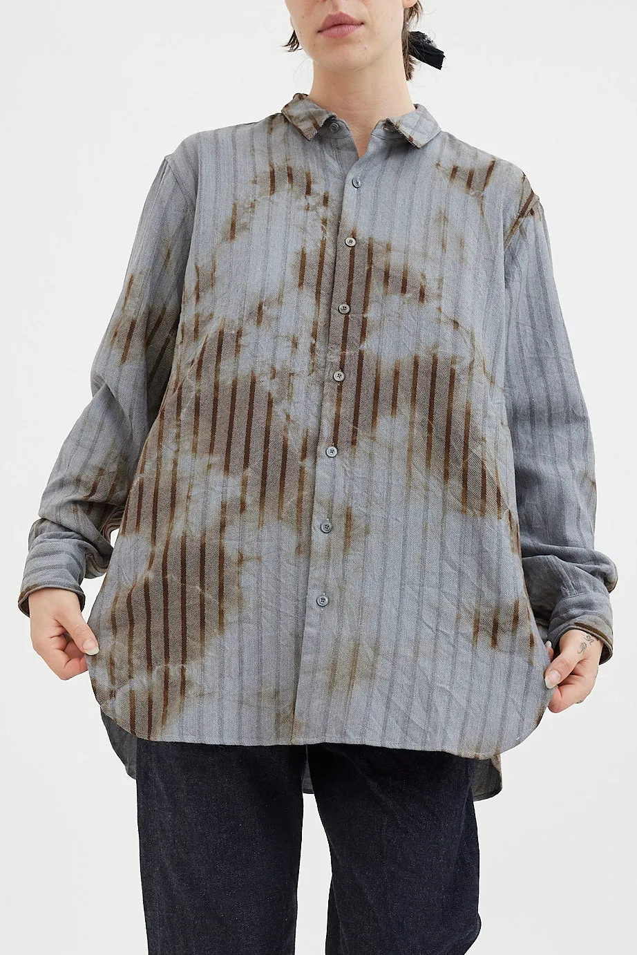 Suzusan - Shibori Dobby Stripe Shirt