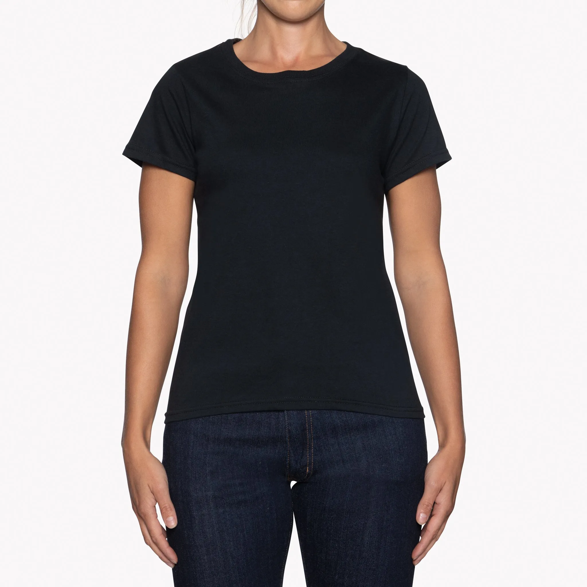 Women's - Circular Knit Ballet Tee - Double Ring-Spun Cotton - Black