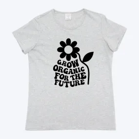 Women's Grey Marle T-shirt | Grow Organic For The Future