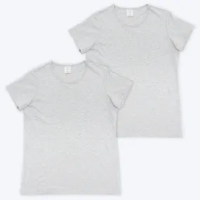 Women's Organic Crew T-shirt 2 Pack - Grey Marle