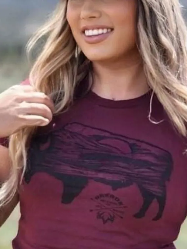 Womens Wilderness Buffalo Tee